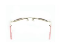 A pair of glasses with pink straps on top