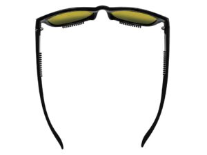 A pair of sunglasses with yellow lenses.