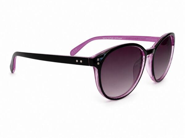 Purple cat-eye sunglasses with gradient lenses