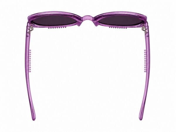 Purple translucent sunglasses top view
