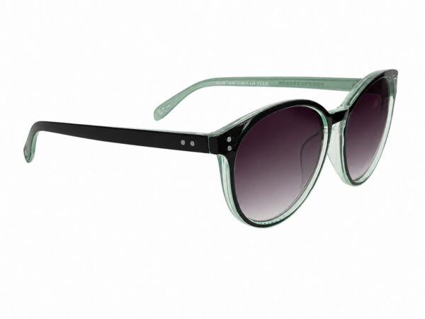 Mint green cat-eye sunglasses with gradient lenses